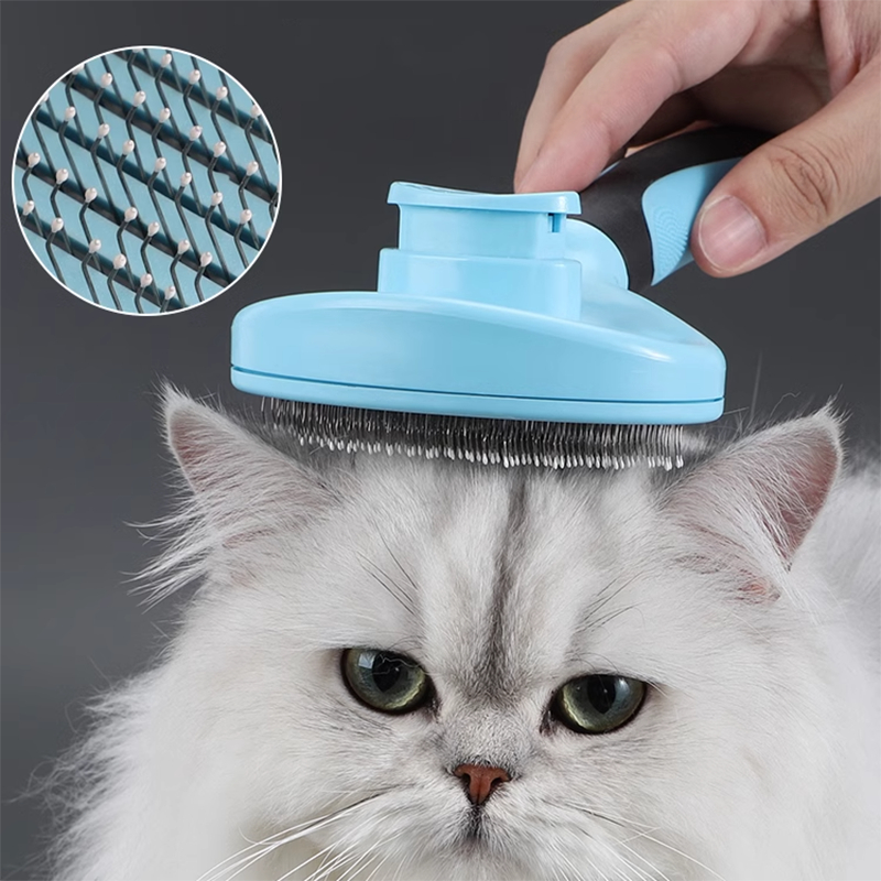 Escova Pente Pet em Plástico e Metal  Petzen™ | Remove Pelos com Conforto