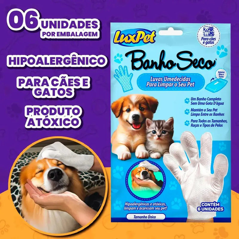 ÚNICA LUVA QUE SUBSTITUI BANHO, TOALHA E LENÇO – TUDO EM 1 SÓ!