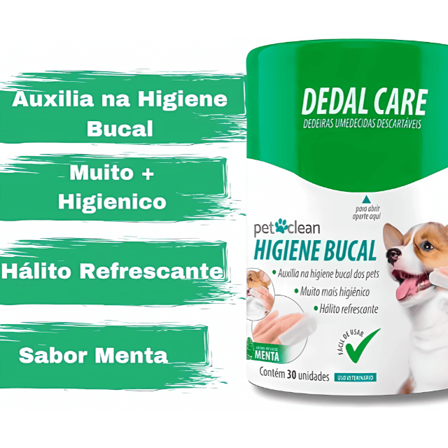 Cuidar dos dentes nunca foi tão fácil. Lenços de Limpeza Odontológica para Pets
